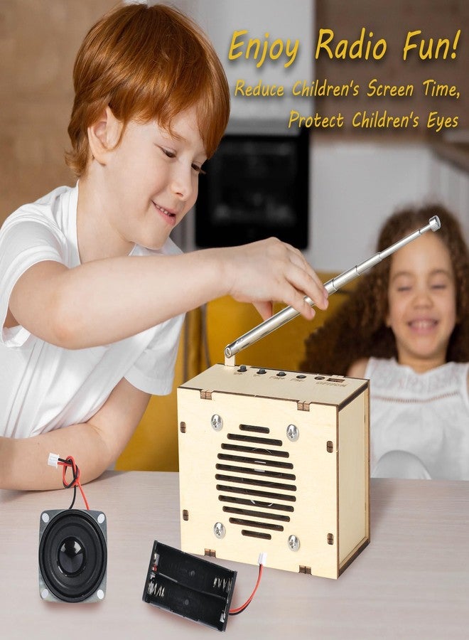 CYOEST Science Kits for Kids Age 8-12 12-14, STEM Kits for Kids Age 8-10, STEM Toys Build Your Own FM Radio Kit, DIY Electronic Snap Circuits Projects Gifts for Teen Girls Boys 9 11 13 15 16+ (Classic Wood) - Image 2